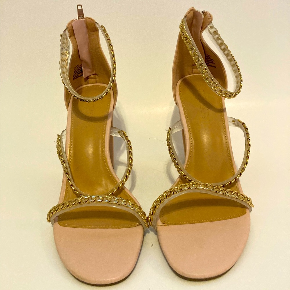 Just Fab Gold and Pink Heels BRAND NEW